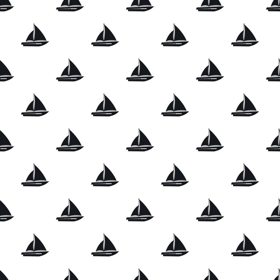 Sailing yacht pattern, simple style vector