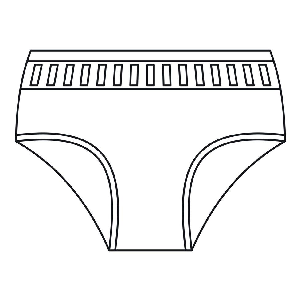 Woman underwear icon, outline style vector