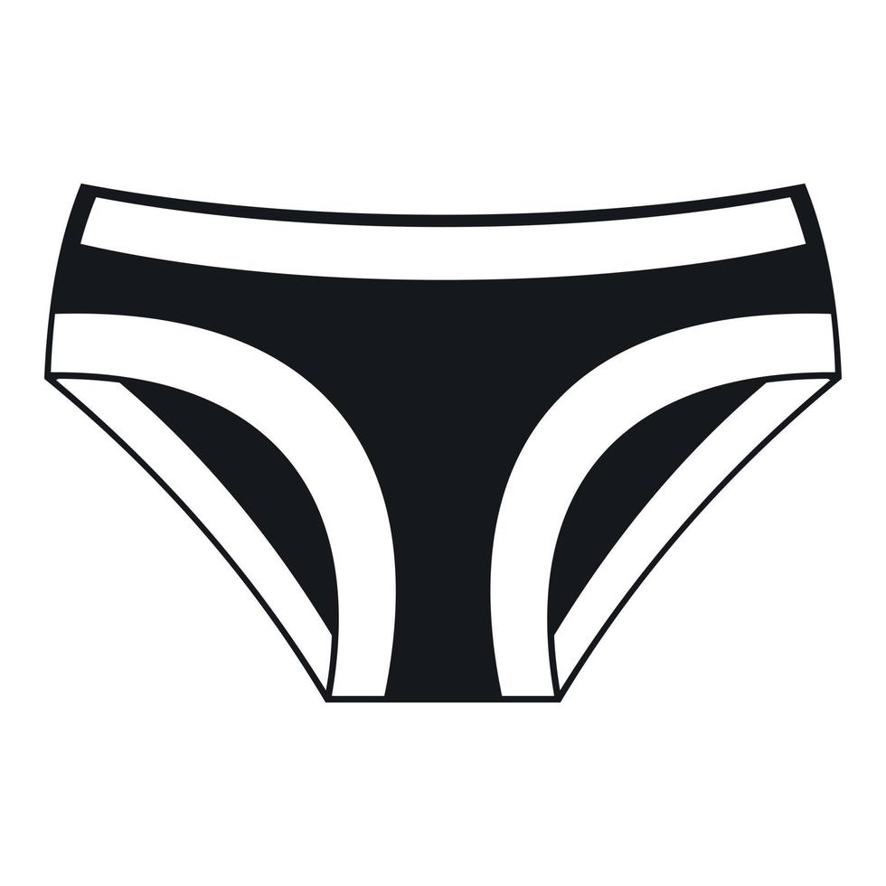Female underwear icon, simple style vector