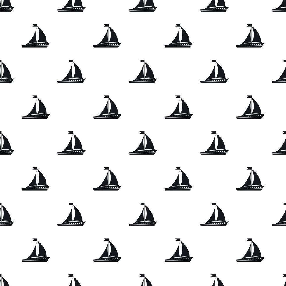 Sailing ship pattern, simple style vector