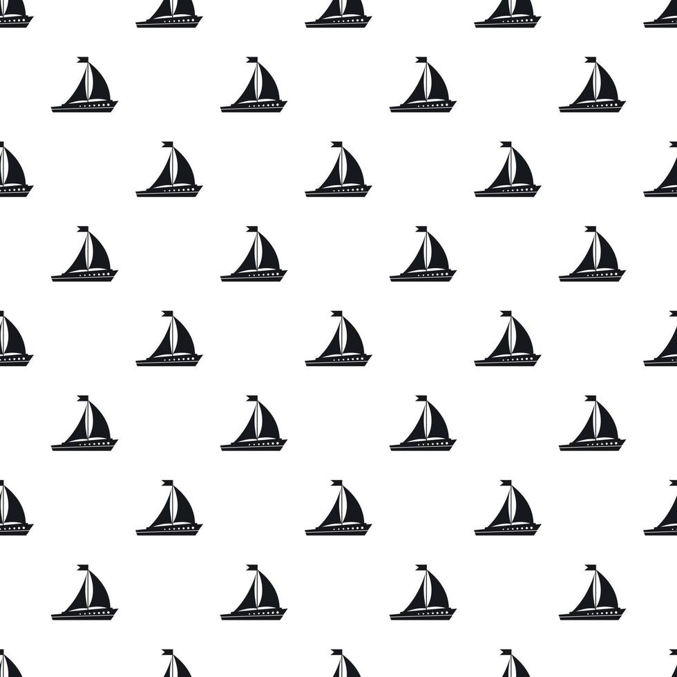 Sailing ship pattern, simple style vector
