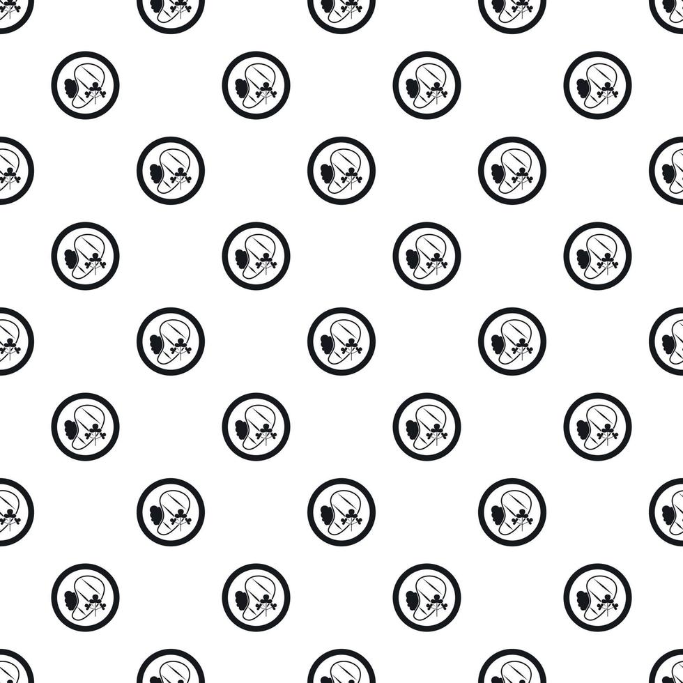 Steak in plate pattern, simple style vector