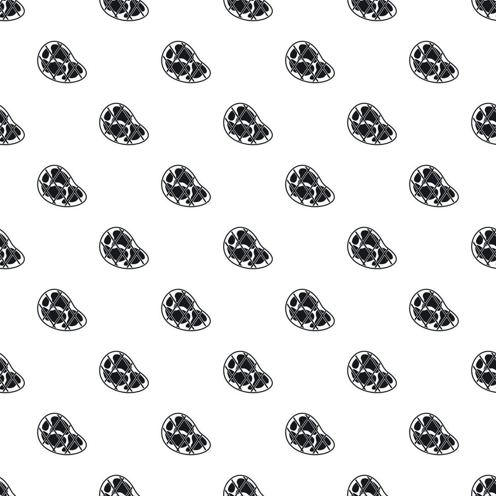 Grilled steak pattern, simple style vector