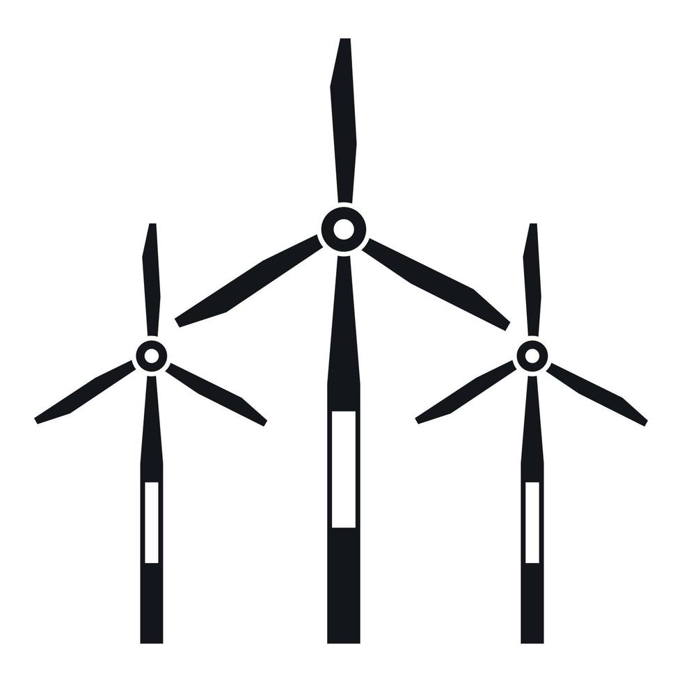 Wind generator turbines icon, simple style vector