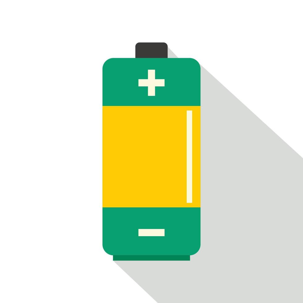 AA Alkaline battery icon, flat style vector