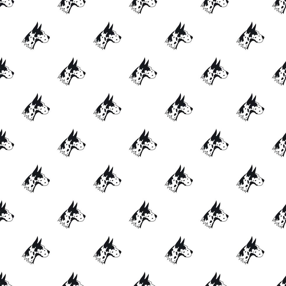 Doberman dog pattern, simple style vector