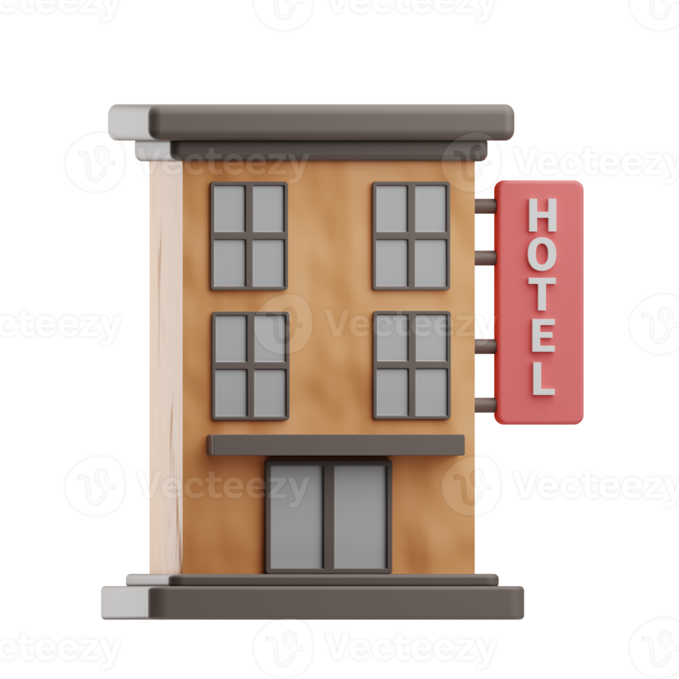 hôtel illustration 3d png