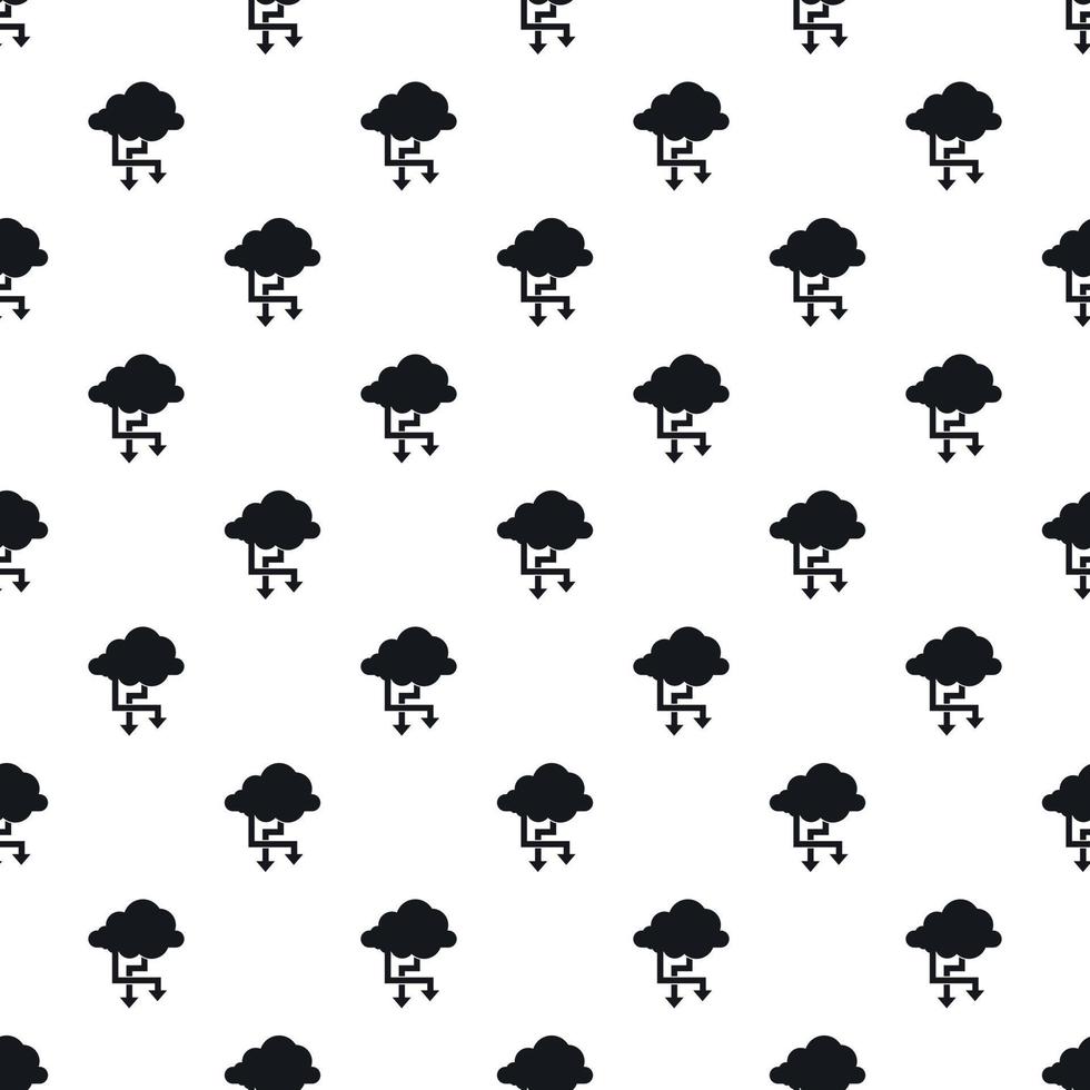 Storing files in cloud pattern, simple style vector
