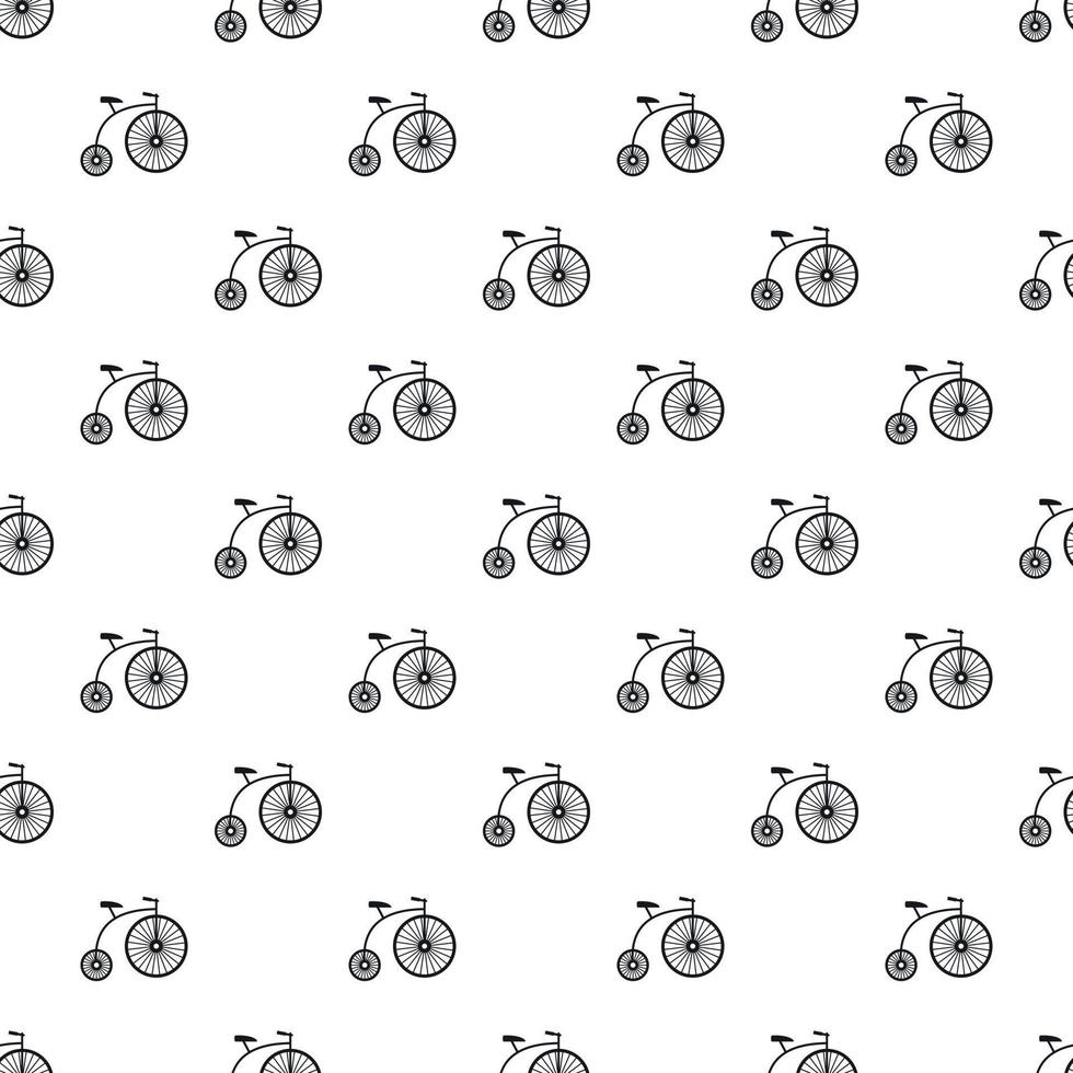 Retro bike pattern, simple style vector