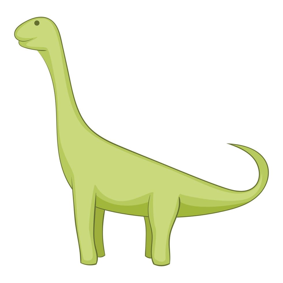 icono de braquiosaurio, estilo de dibujos animados vector