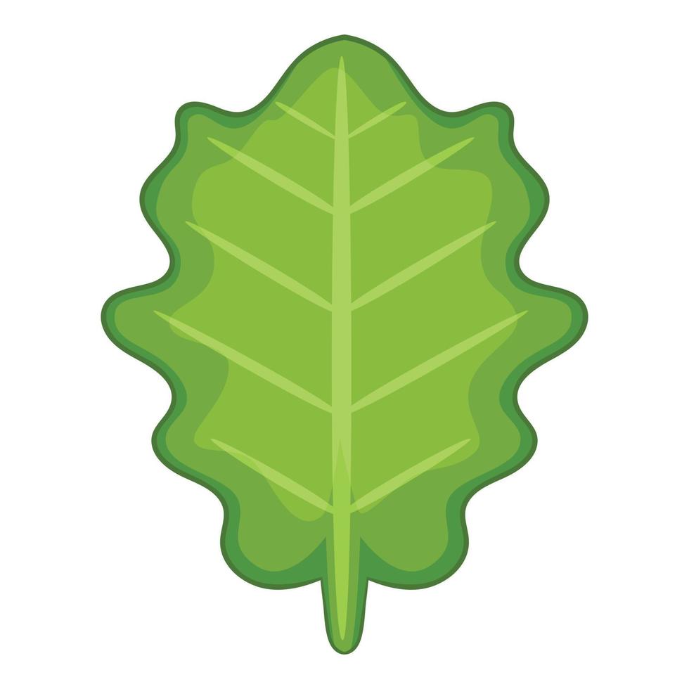 White beam leaf icon, cartoon style vector