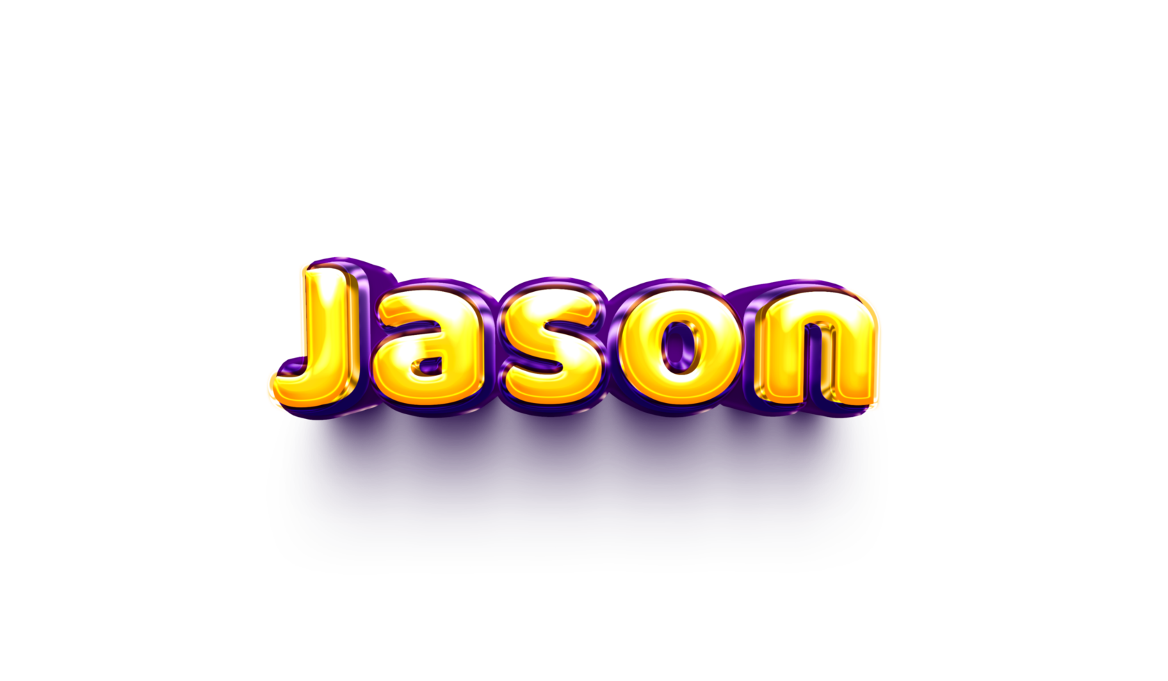 names of boys English helium balloon shiny celebration sticker 3d inflated Jason png