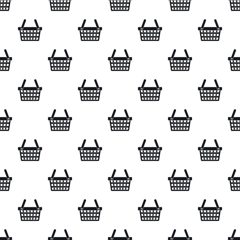 Shopping cart pattern, simple style vector