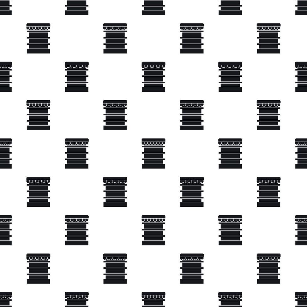 Showcase in shop pattern, simple style vector