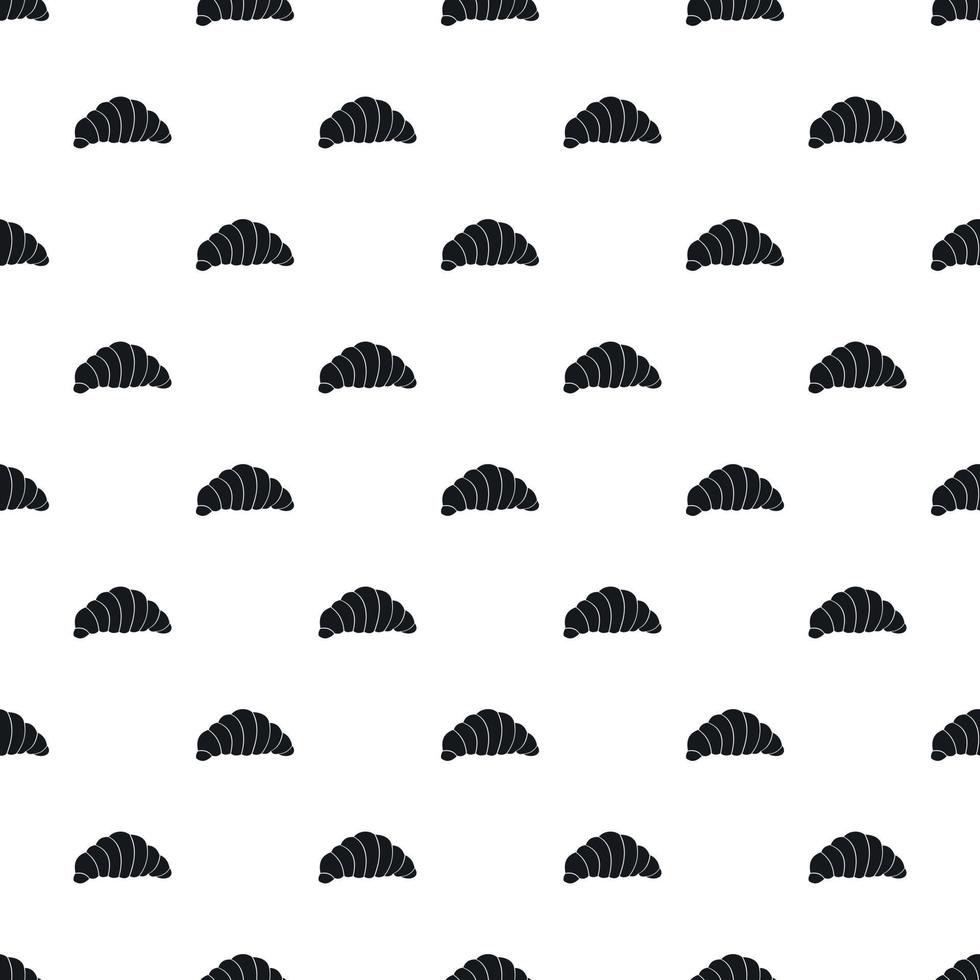 Croissant pattern, simple style vector