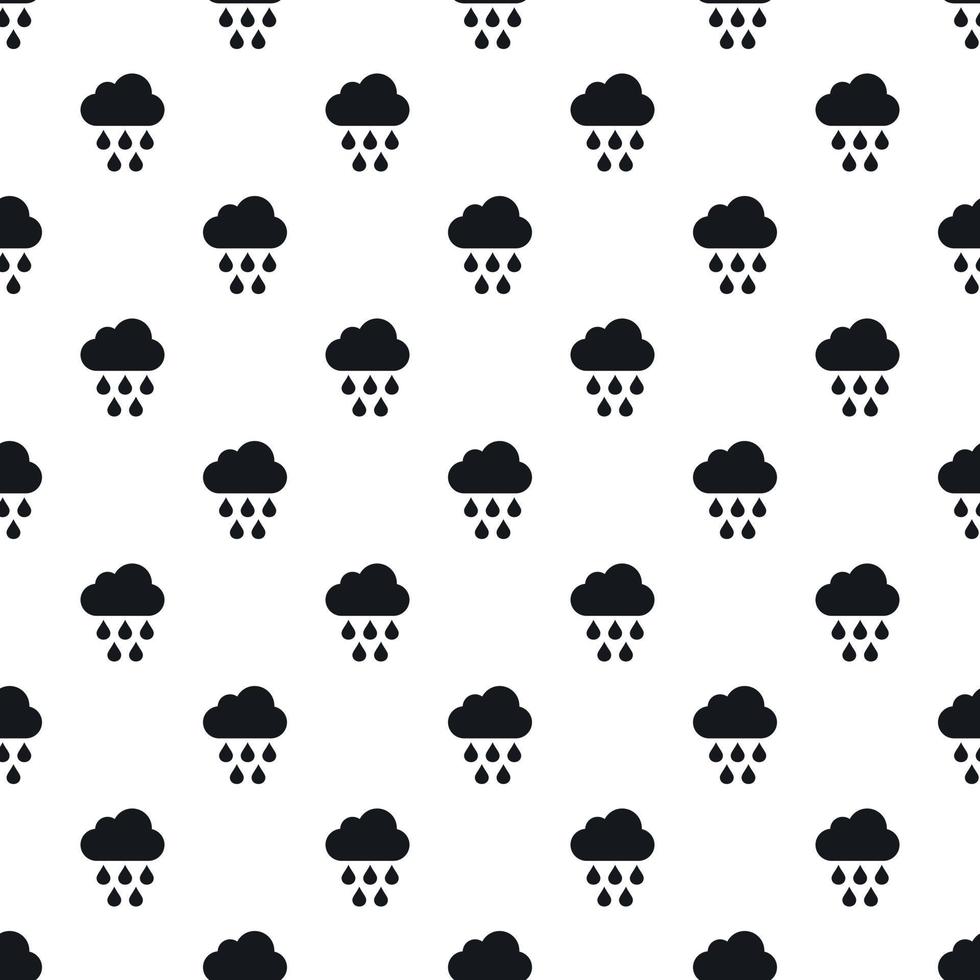 Clouds and rain pattern, simple style vector