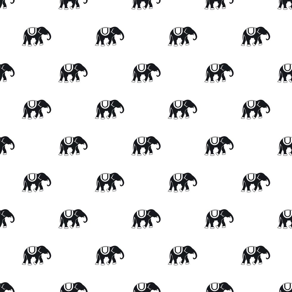 Elephant pattern, simple style vector