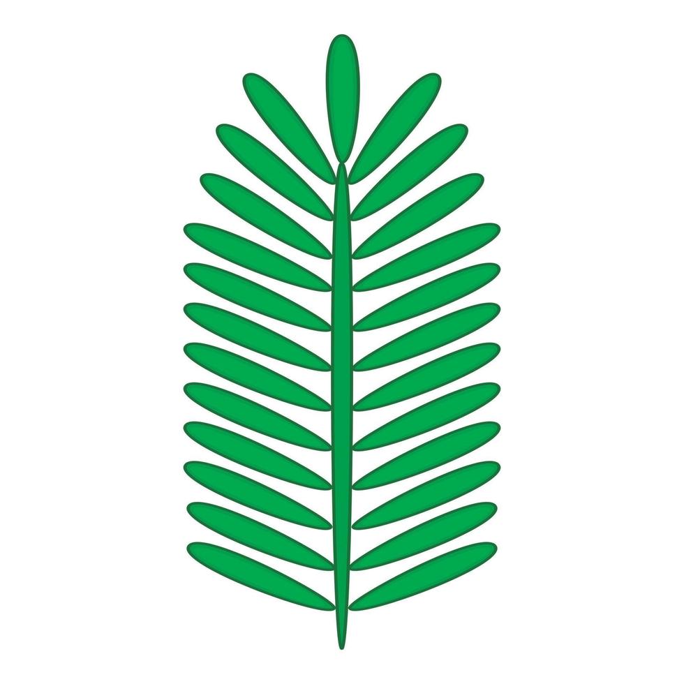 Paripinnate leaf icon, cartoon style vector