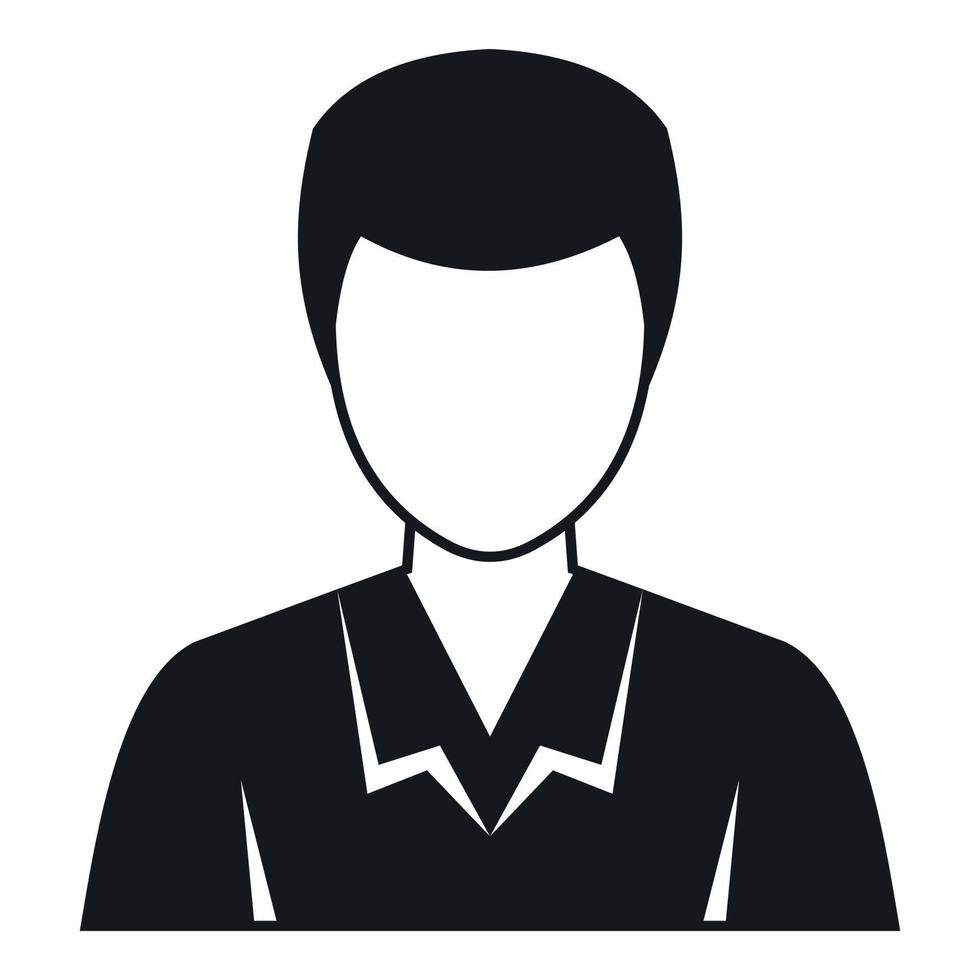 icono de imagen de perfil de avatar masculino, estilo simple vector