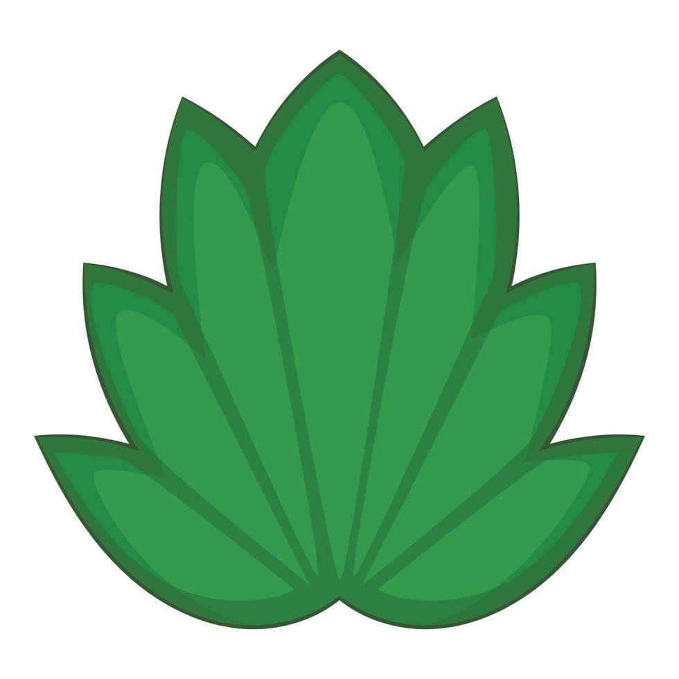 Lotus leaf icon, cartoon style vector