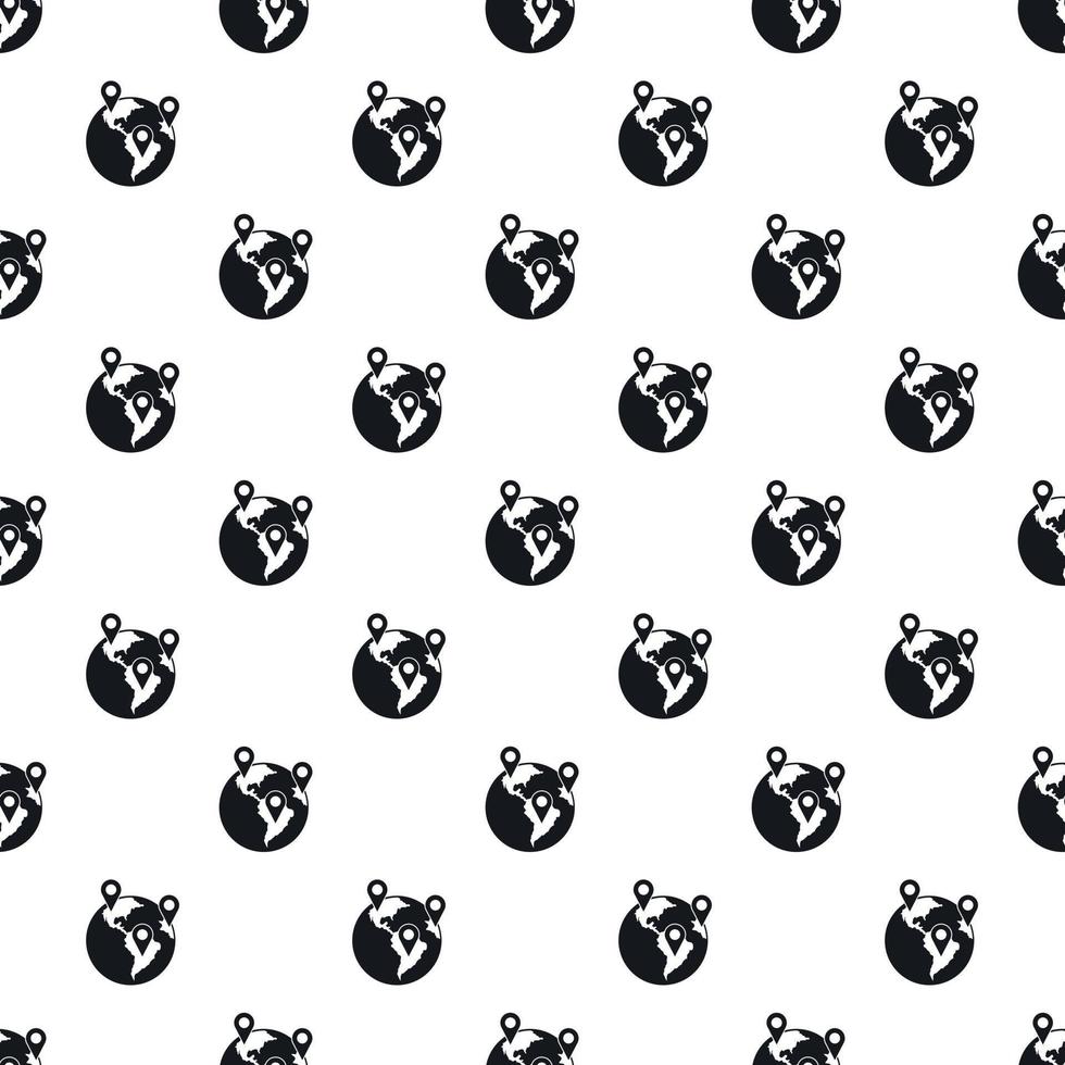 Planet GPS signs pattern, simple style vector