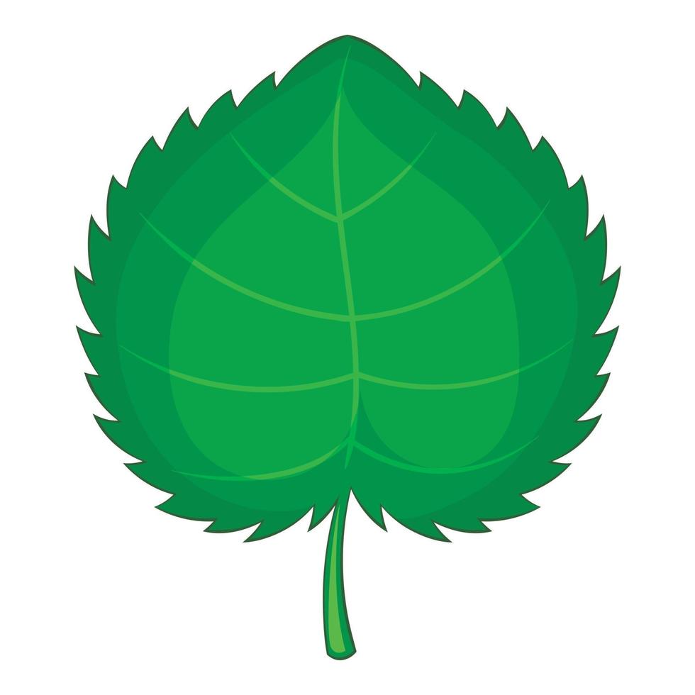 Alder leaf icon, cartoon style vector