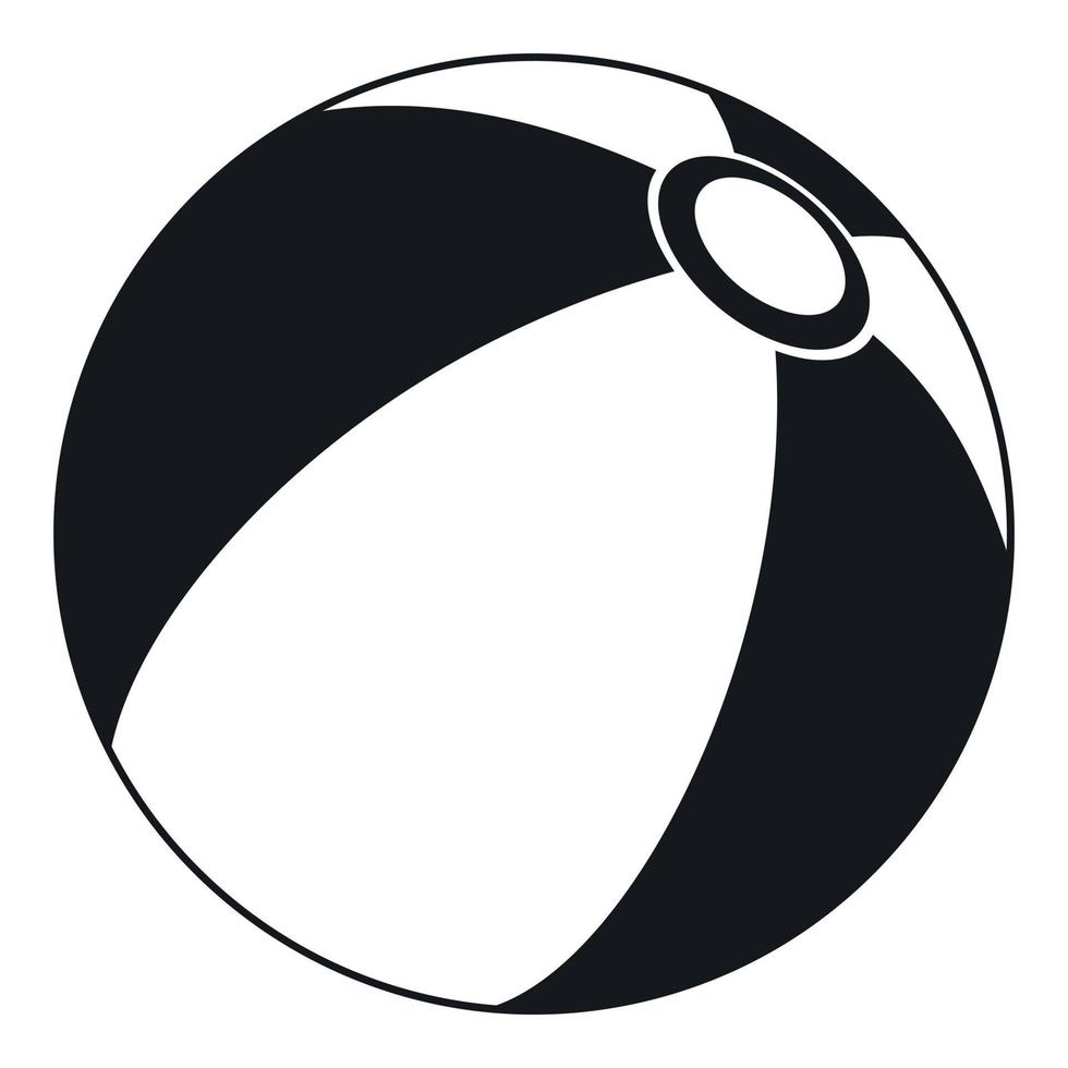 Beach ball icon, simple style vector