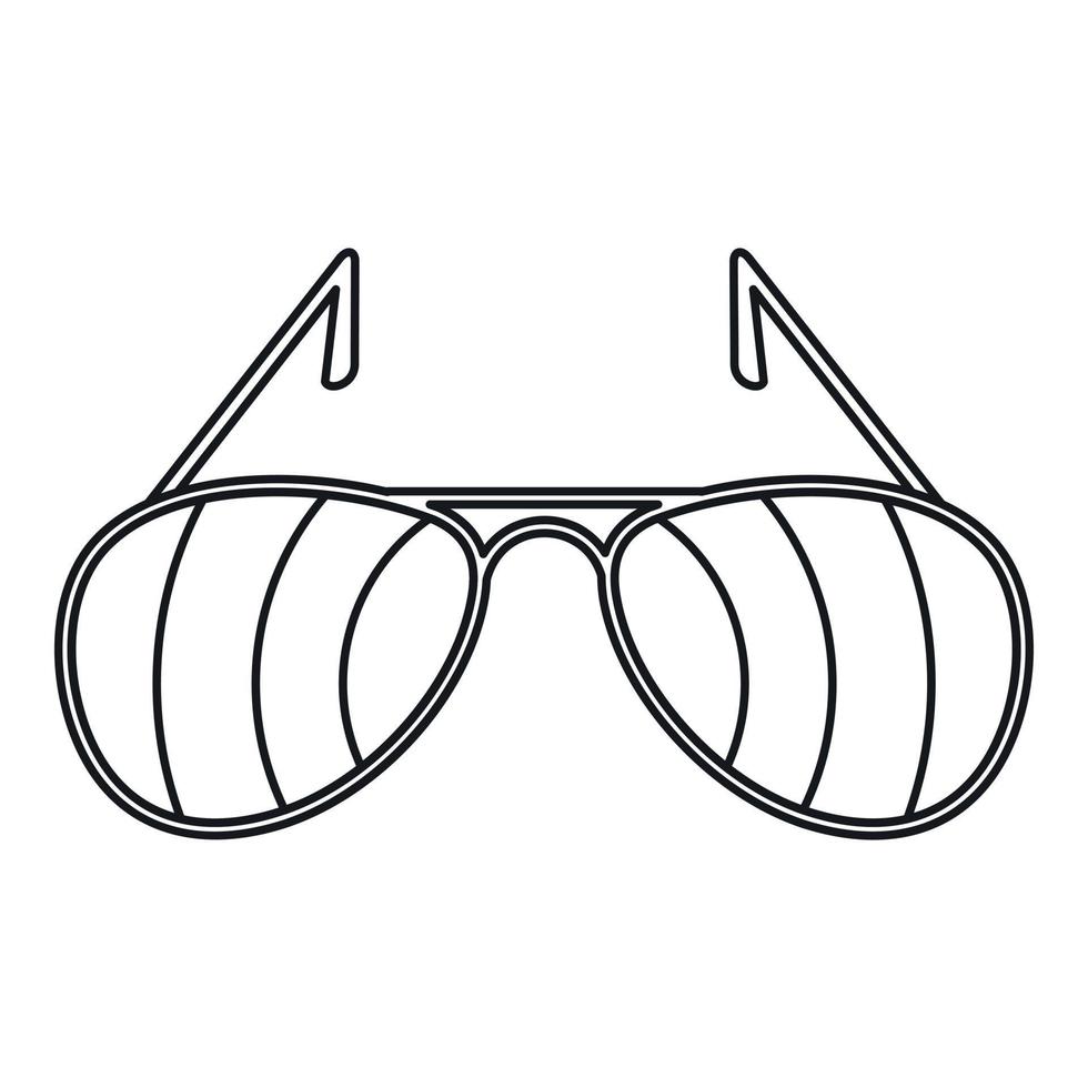 Sunglasses icon, outline style vector