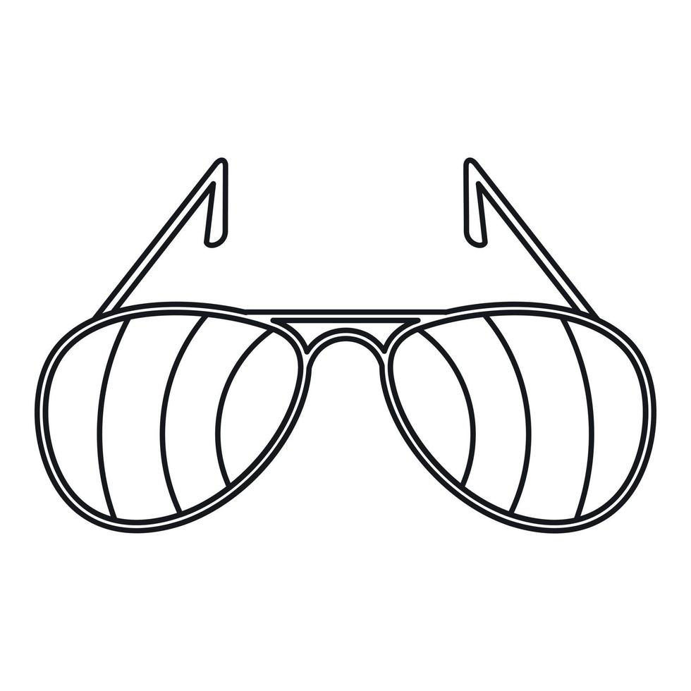 Sunglasses icon, outline style vector