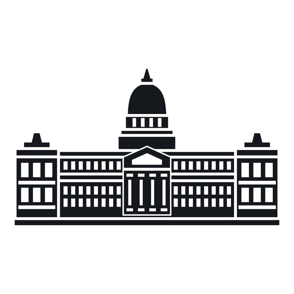 palacio del congreso, icono argentino, estilo simple vector