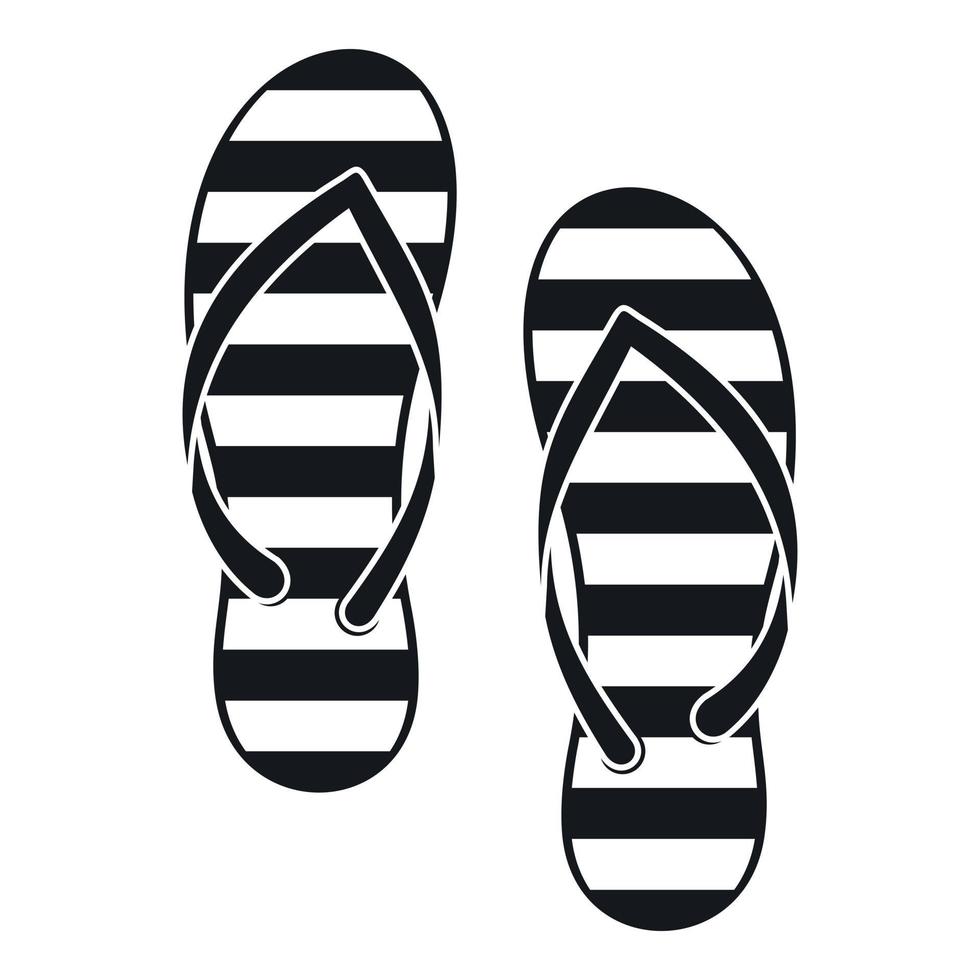 icono de flip flop, estilo simple vector