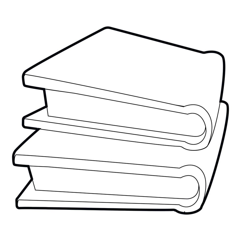 Two books icon, isometric 3d style vector