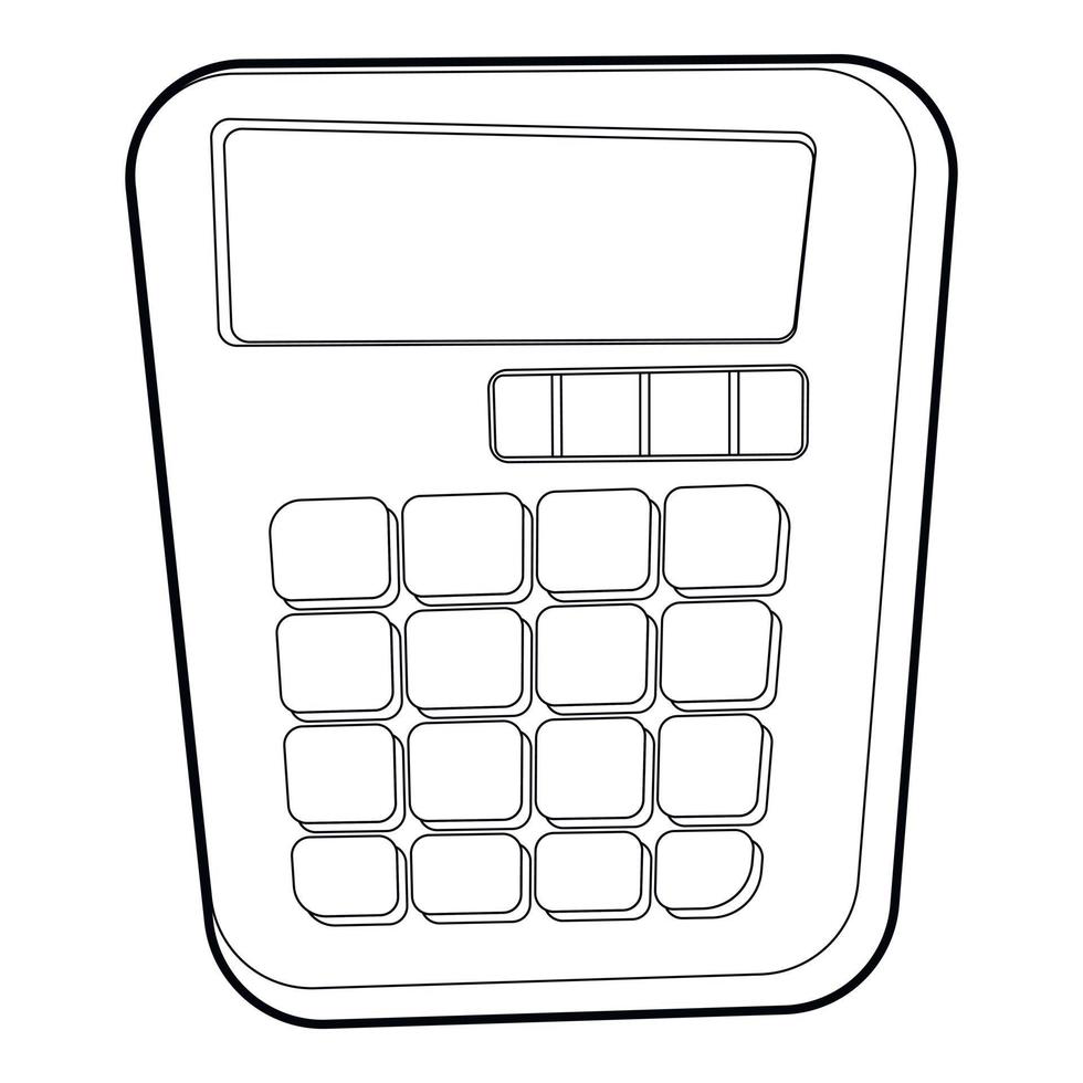 Calculator icon, isometric 3d style vector