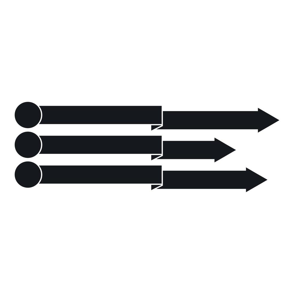 Infographic arrows icon, simple style vector