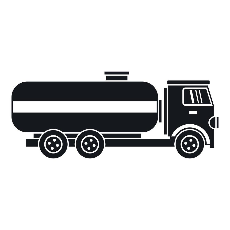 Fuel tanker truck icon, simple style vector
