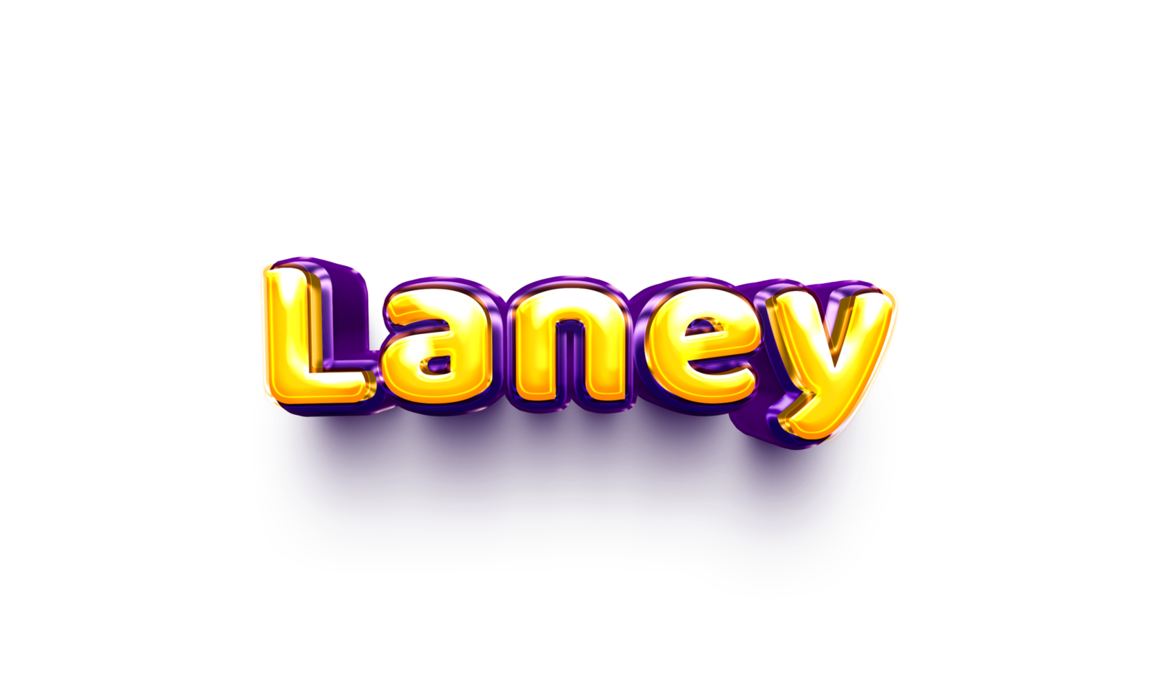 names of girls English helium balloon shiny celebration sticker 3d inflated Laney png