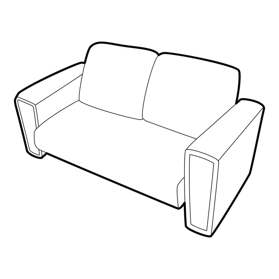 Sofa icon, isometric 3d style vector