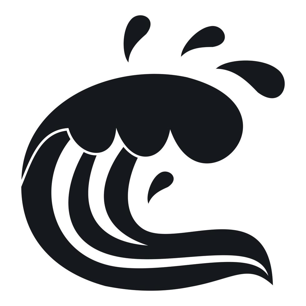 Water wave splash icon, simple style 15223569 Vector Art at Vecteezy