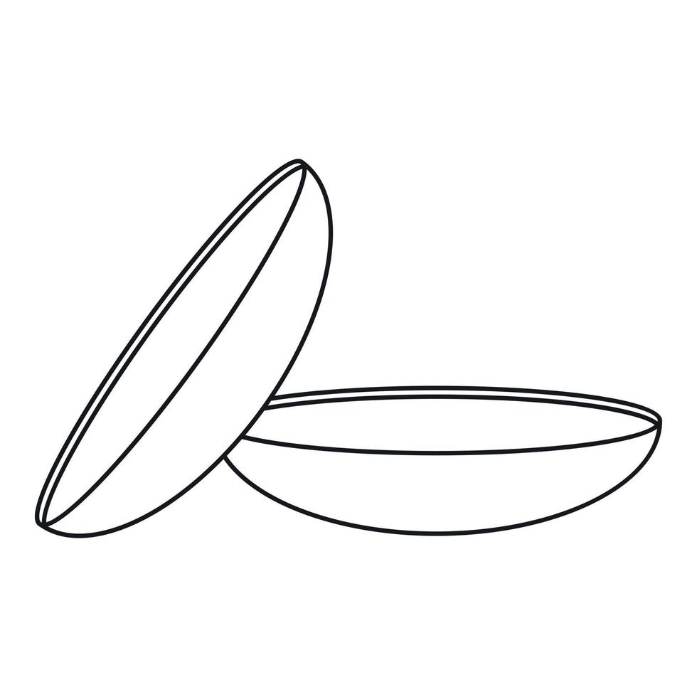 Two contact lenses icon, outline style vector