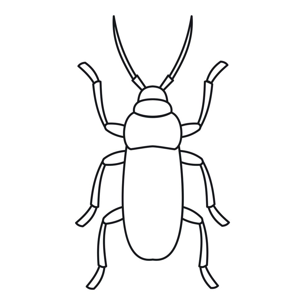 Beetle bug icon, outline style vector