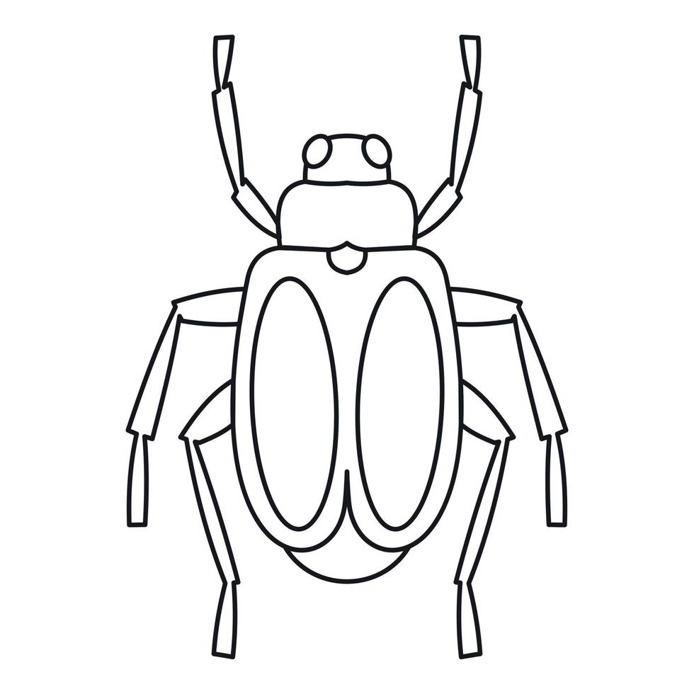 Beetle bug icon, outline style vector