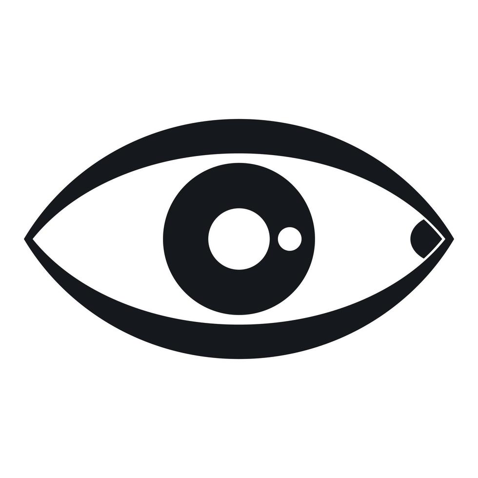 icono de ojo humano, estilo simple vector