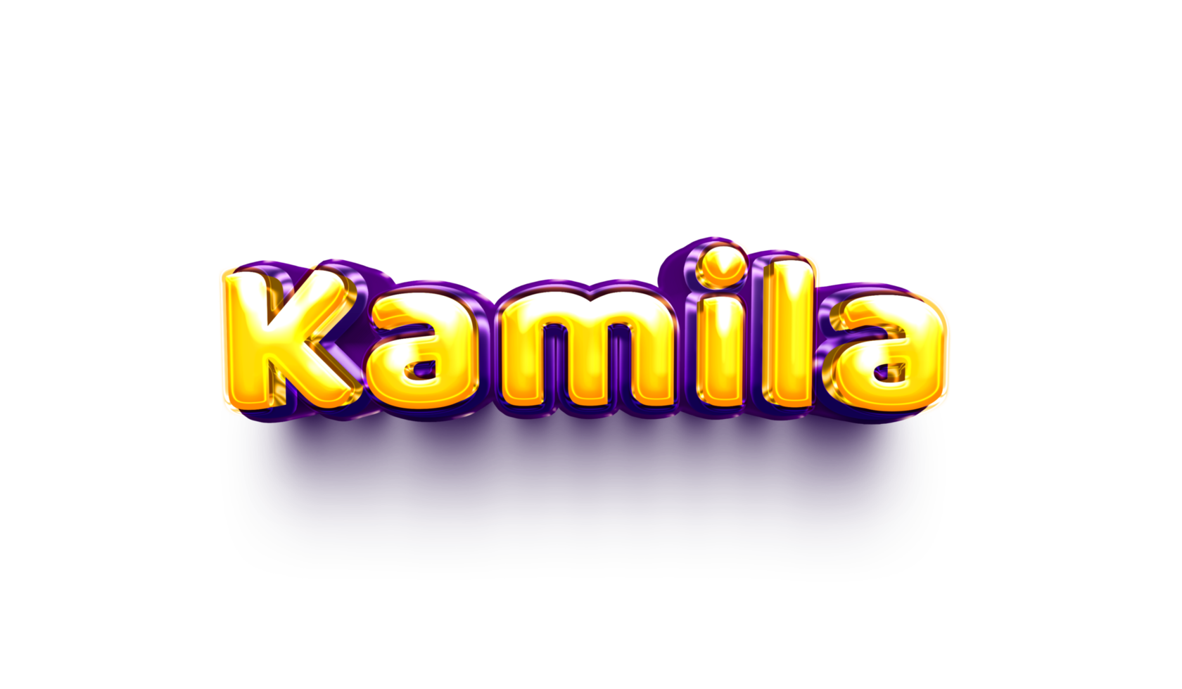 nombres de niñas inglés helio globo brillante celebración pegatina 3d inflado kamila png