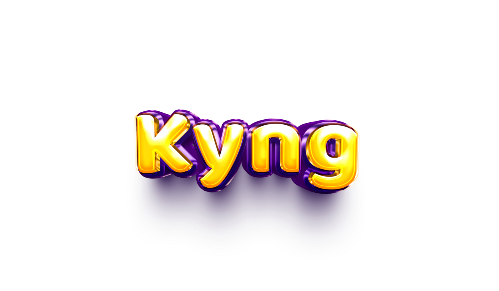 names of boys English helium balloon shiny celebration sticker 3d inflated Kyng png
