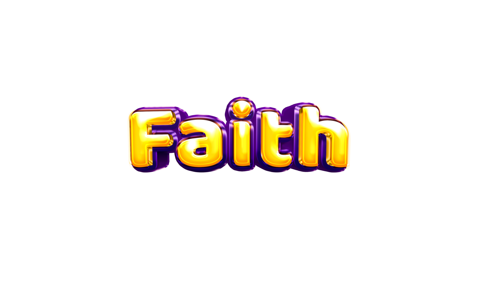 girls name sticker colorful party balloon birthday helium air shiny yellow purple cutout Faith png