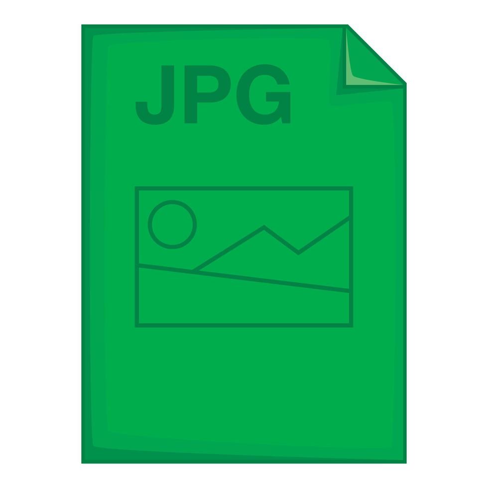 JPG file icon, cartoon style vector