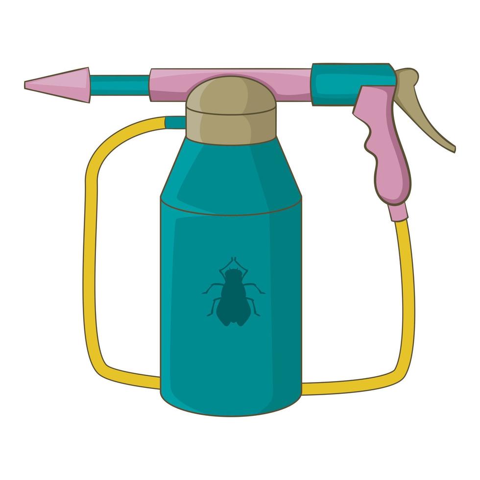 Insecticide spray icon, cartoon style vector