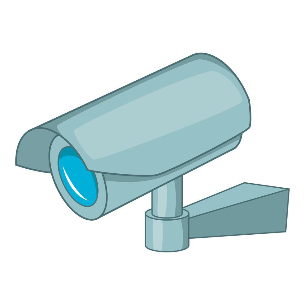 Surveillance camera icon, cartoon style vector
