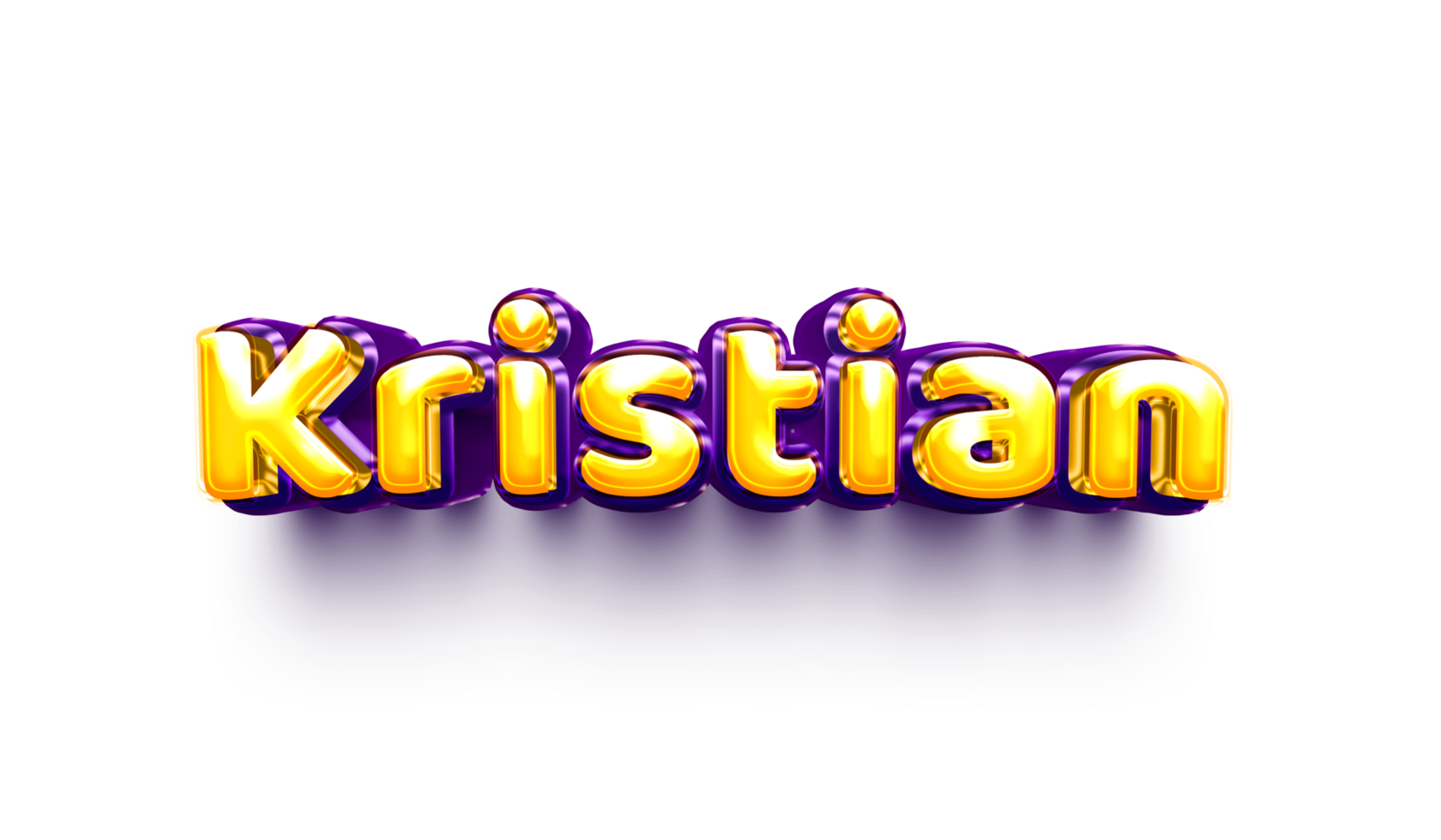 names of boys English helium balloon shiny celebration sticker 3d inflated Kristian png