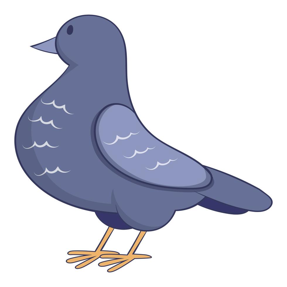 Dove icon, cartoon style vector
